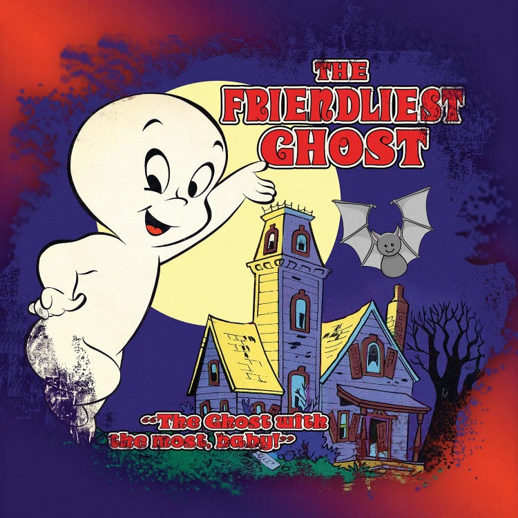 Friendliest Ghost Haunted Moon by Radio Days wall art