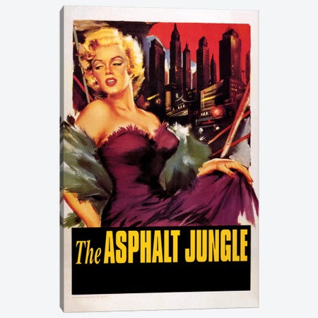 The Asphalt Jungle Film Poster (w/o Credits) Canvas Print #RAD23} by Radio Days Canvas Wall Art