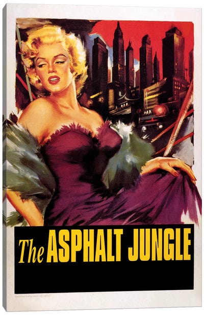 The Asphalt Jungle Film Poster (w/o Credits) Canvas Art Print - Drama Movie Art