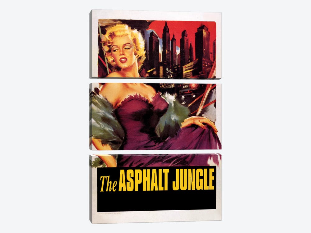 The Asphalt Jungle Film Poster (w/o Credits) by Radio Days 3-piece Canvas Print