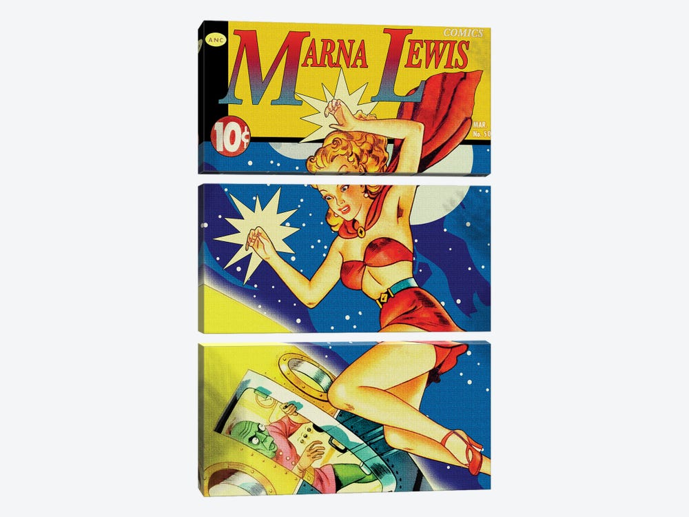 Marna Lewis Startling L by Radio Days 3-piece Canvas Print