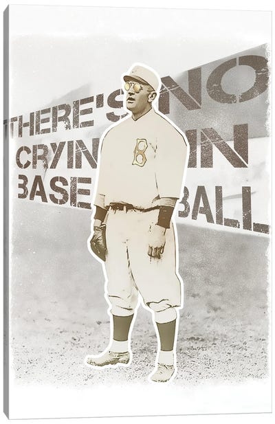 No Cryin In Baseball Canvas Art Print - Radio Days