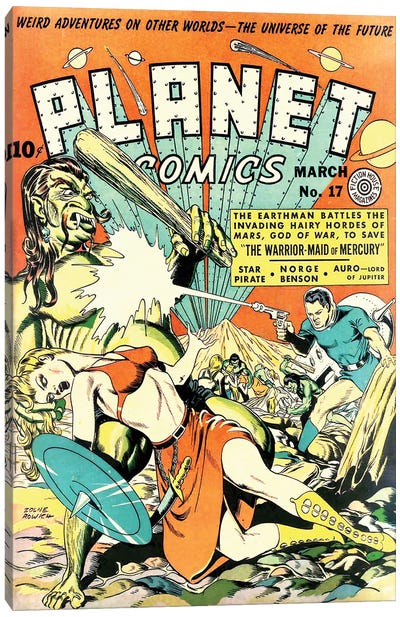 Planet 17 Mar Canvas Art Print - Comic Books