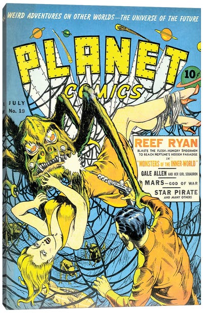 Planet 19 Jul Canvas Art Print - Comic Book Art