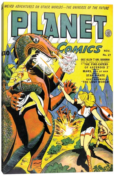 Planet 27 Nov Canvas Art Print - Comic Book Art