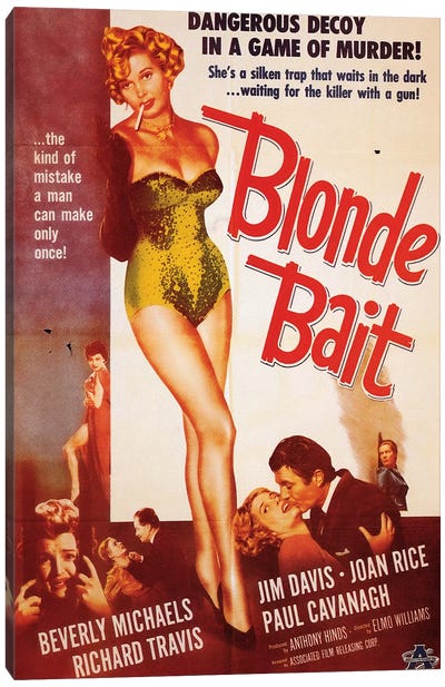 Blonde Bait Film Poster Canvas Art Print - Beverly Michaels