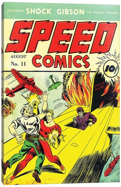 Speed 11 Aug Canvas Art Print - Comic Book Art