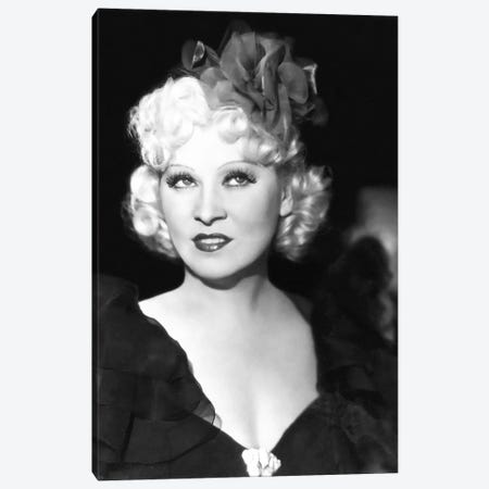 Mae West With A Glamorous Hair Bow Canvas Print #RAD31} by Radio Days Canvas Art Print