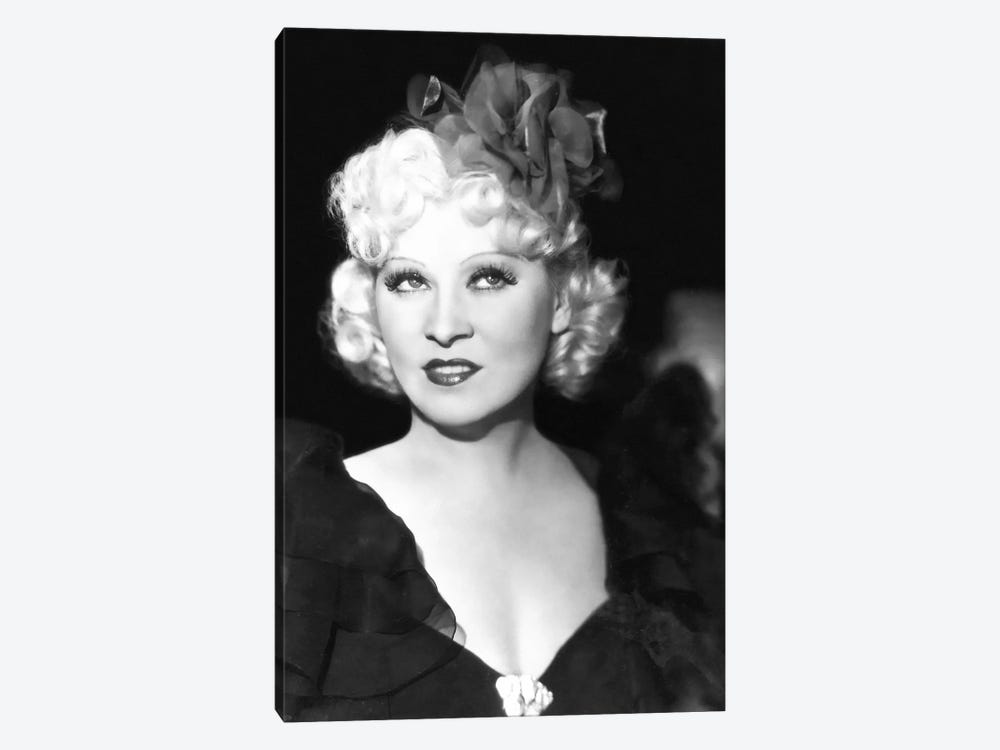 Mae West With A Glamorous Hair Bow by Radio Days 1-piece Canvas Wall Art