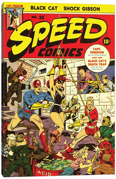 Speed 35 Nov Canvas Art Print - Comic Book Art