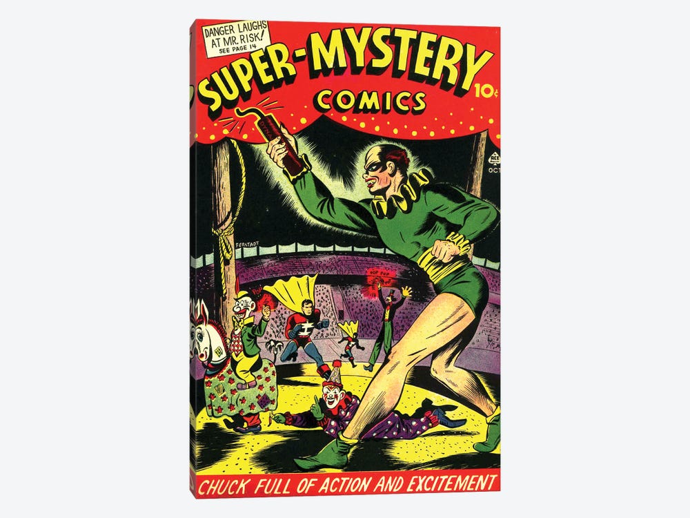 Super Mystery Comics V 4-4 Oct. by Radio Days 1-piece Canvas Art