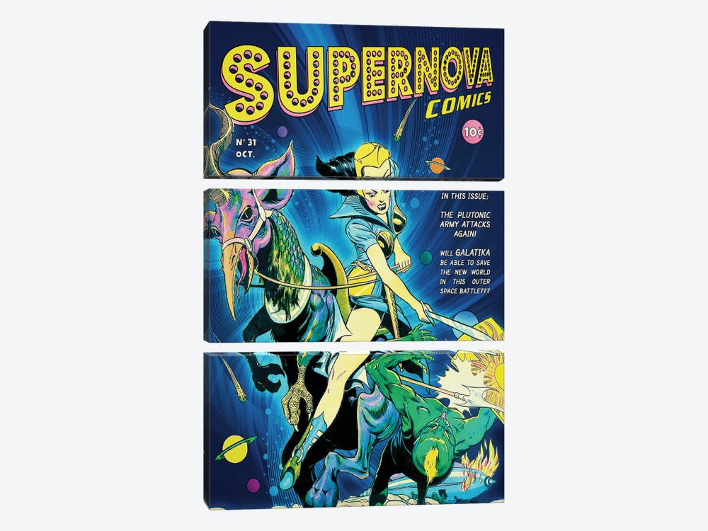 Supernova II by Radio Days 3-piece Canvas Art Print