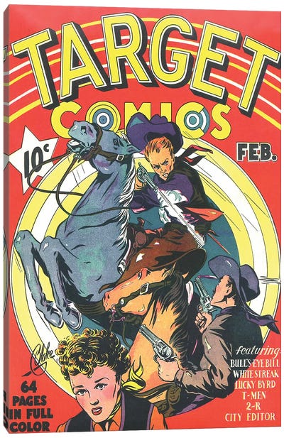 Target 1 Feb Canvas Art Print - Comic Book Art