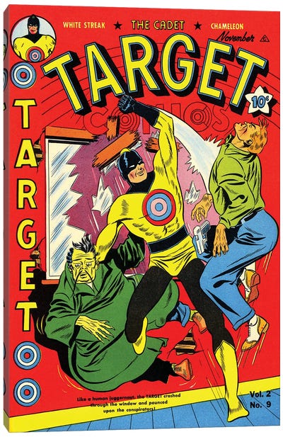 Target 2-9 Nov Canvas Art Print - Comic Book Art