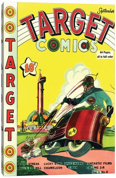 Target 8 Sept Canvas Art Print - Comic Book Art