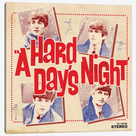 A Hard Day's Night I Canvas Print #RAD35} by Radio Days Canvas Artwork