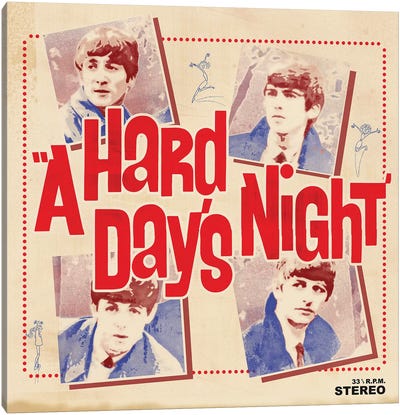 A Hard Day's Night I Canvas Art Print - The Beatles