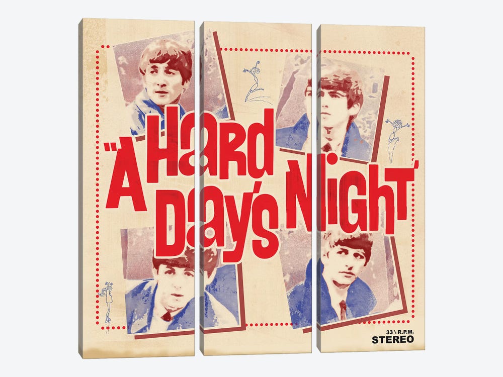 A Hard Day's Night I by Radio Days 3-piece Canvas Art