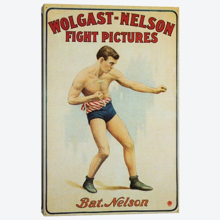 Wolgast Nelson Fight Canvas Print #RAD362} by Radio Days Canvas Art Print