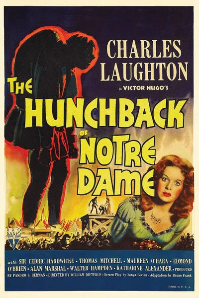 Vintage Movie Posters: Hunchback Of Notre Dame by Radio Days