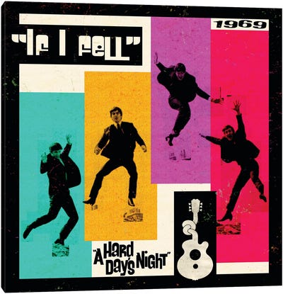 A Hard Day's Night II Canvas Art Print - The Beatles