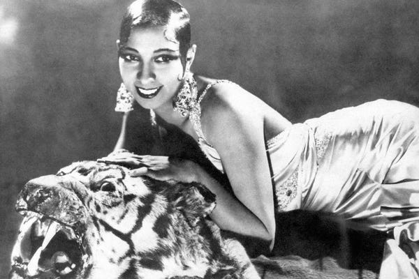 Black & White Pop Culture Art: Josephine Baker Black & White by Radio Days