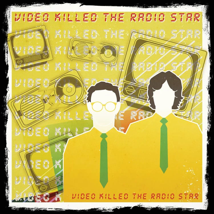 Buggles Video Killed The Radio Star by Radio Days wall art