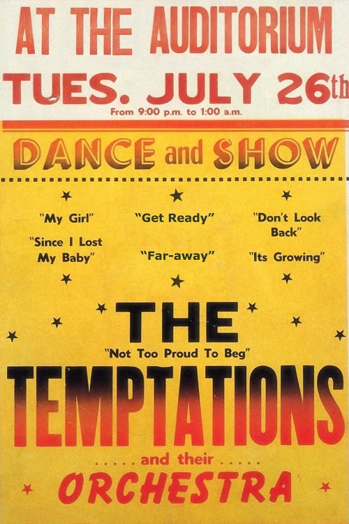 The Tempatations Dance And Show by Radio Days wall art