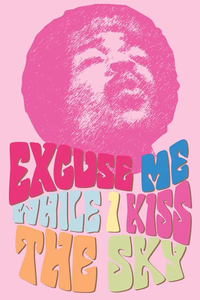 Jimi Hendrix: Jimi Hendrix Excuse Me Pink by Radio Days