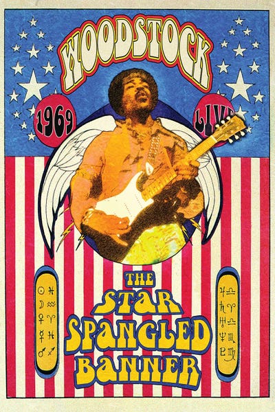 Jimi Hendrix: Jimi Hendrix Woodstock Star Spangled Banner by Radio Days