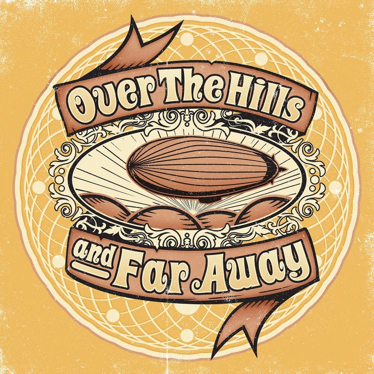 Led Zepplin OverTheHills by Radio Days wall art