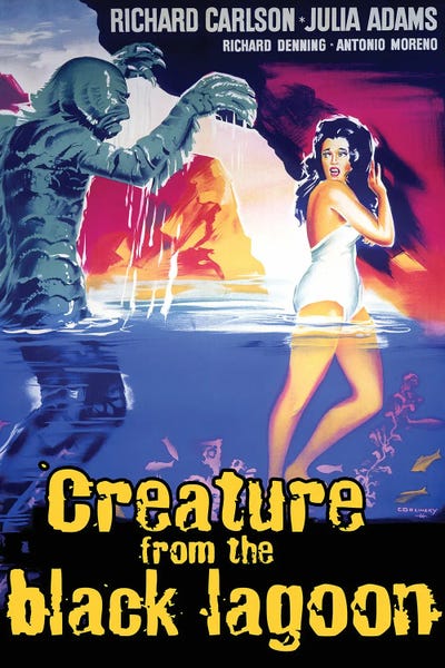 Vintage Movie Posters: Creature From The Black Lagoon by Radio Days