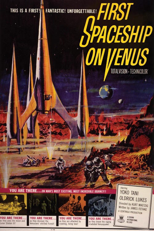 First Spaceship On Venus by Radio Days wall art