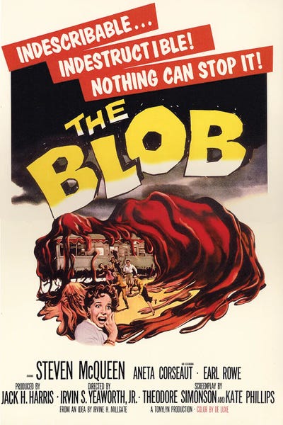 Vintage Movie Posters: The Blob by Radio Days