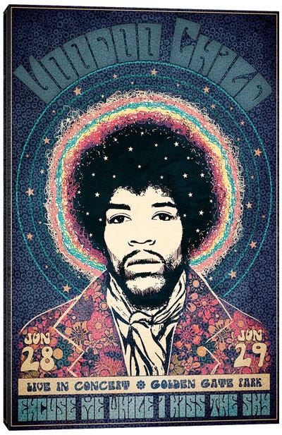 Voodoo Child Canvas Art Print - Jimi Hendrix