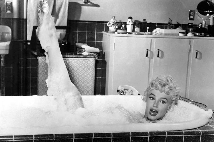 Marilyn Monroe Bubble Bath Scene by Radio Days wall art