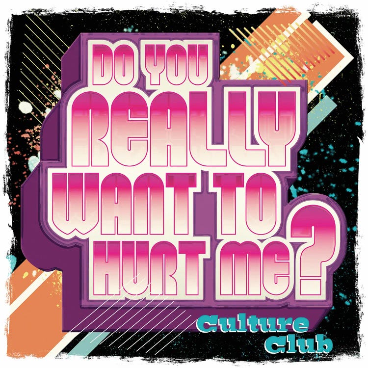 Culture Club - Hurt Me by Radio Days wall art