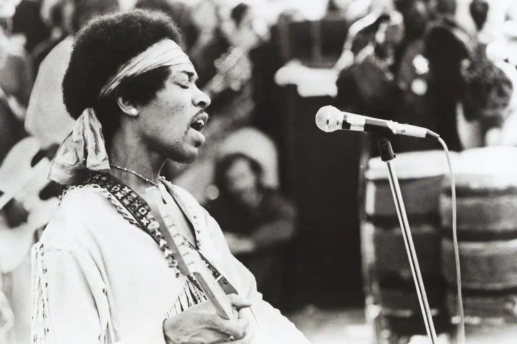 Jimi Hendrix - Serenade The Crowd by Radio Days wall art