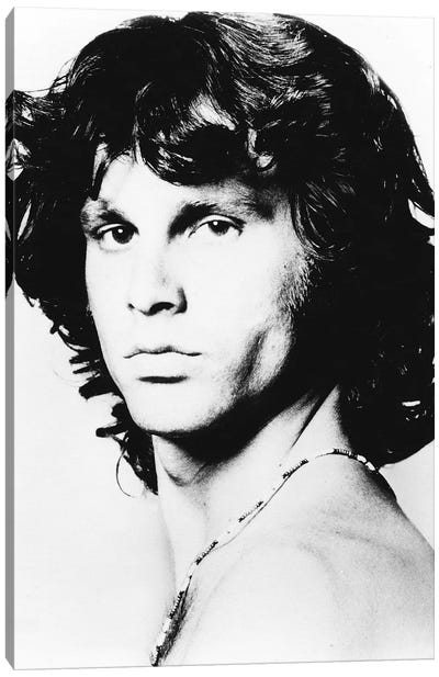 Jim Morrison Pose I Canvas Art Print - Sixties Nostalgia Art
