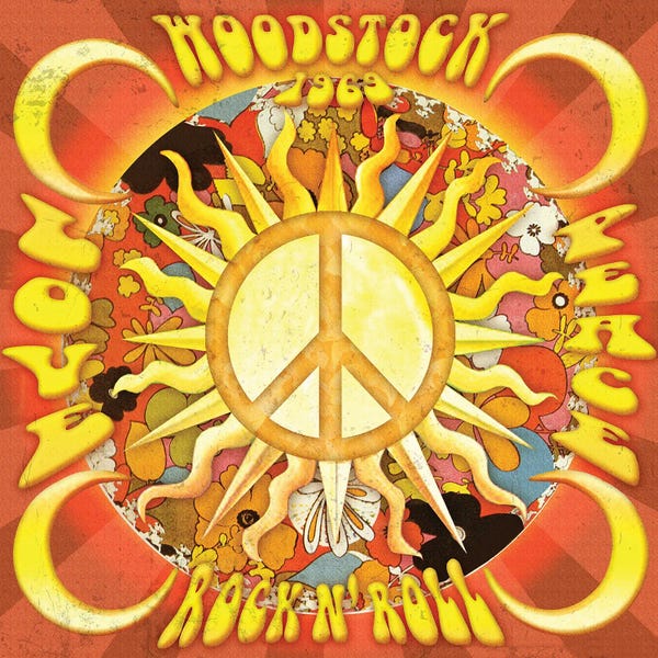 Peace Signs: Woodstock - Sunburst by Radio Days