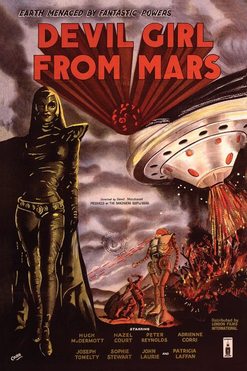Devil Girl From Mars by Radio Days wall art