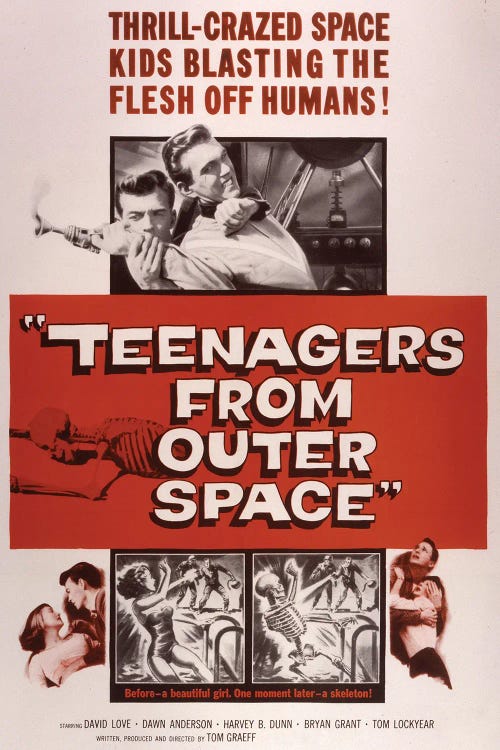Teenagers From Outer Space by Radio Days wall art