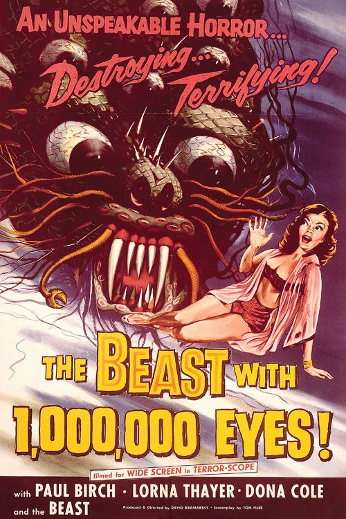 The Beast With A Million Eyes by Radio Days wall art