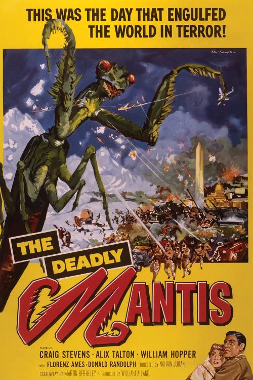 The Deadly Mantis by Radio Days wall art