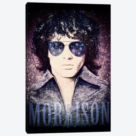 Jim Morrison Psychedelic Poster Canvas Print #RAD49} by Radio Days Canvas Artwork