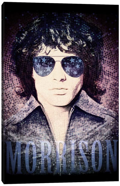 Jim Morrison Psychedelic Poster Canvas Art Print - 60s Collection