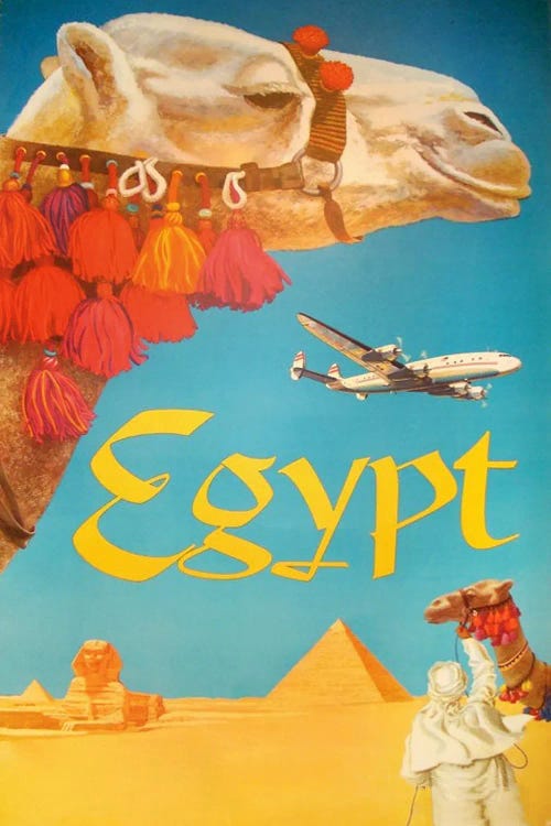 Egypt Camel Pyramids by Radio Days wall art