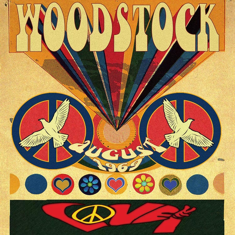 Woodstock Love Invite Poster by Radio Days wall art