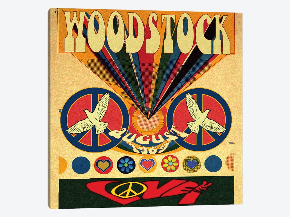 Woodstock Love Invite Poster by Radio Days 1-piece Art Print