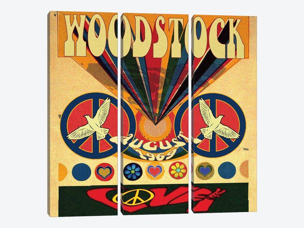 Woodstock Love Invite Poster by Radio Days 3-piece Art Print